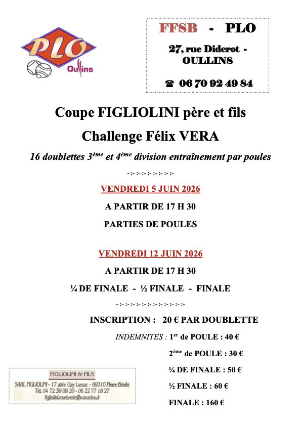 Inscriptions stage d'été